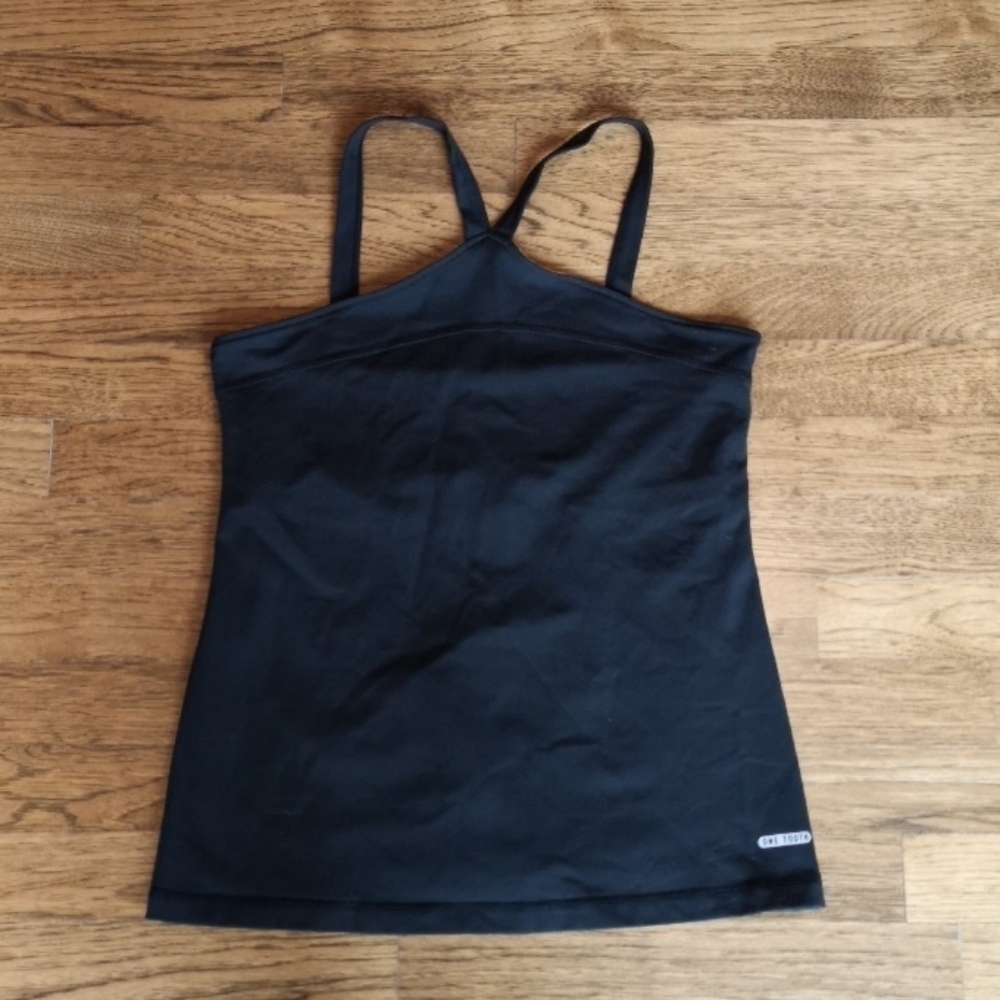 𝅺One Tooth Black Reverse Halter Tank XL